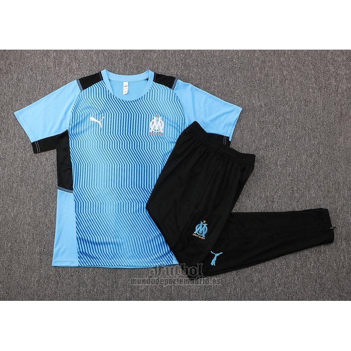 Chandal del Olympique Marsella Manga Corta 2021-2022 Azul